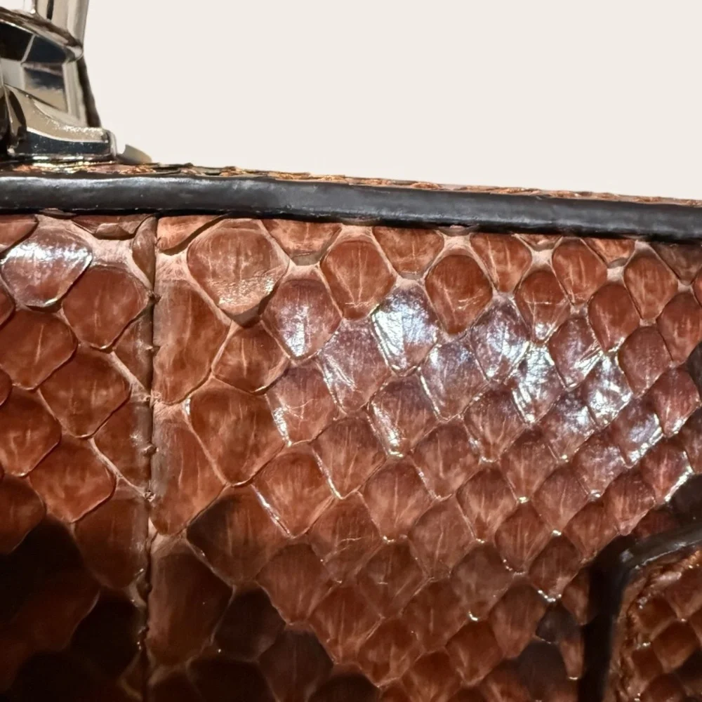 Gucci Lady Lock Python Top Handle Bag - Picture 6 of 14